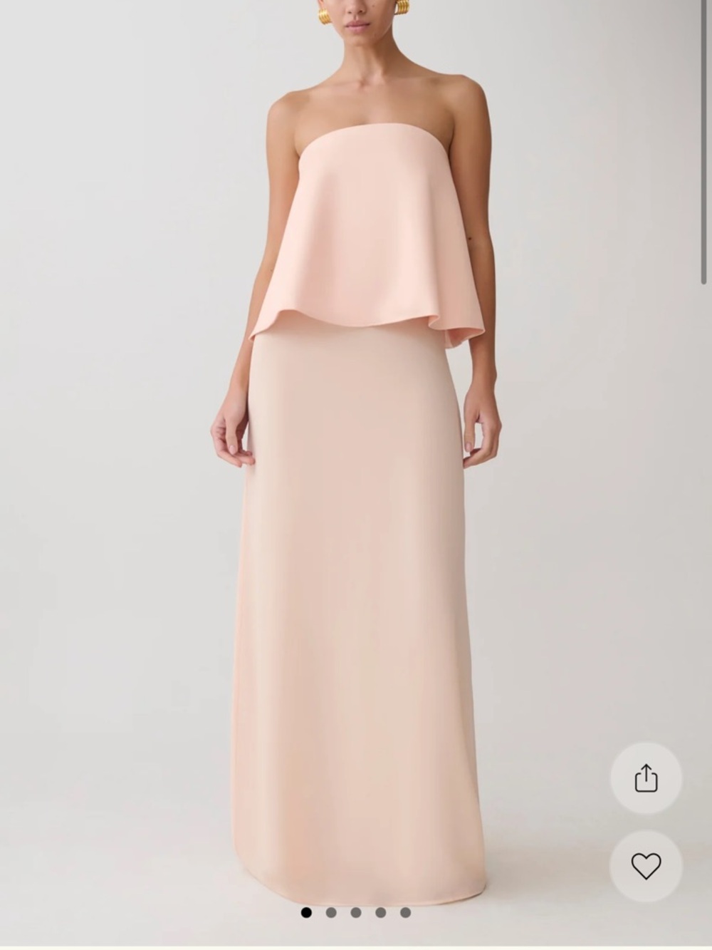 MESHKI Strapless Blush Pink Maxi Dress